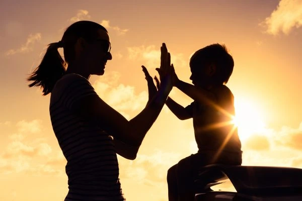 Image of happy mother and child after resolving child arrangements Weston-super-Mare